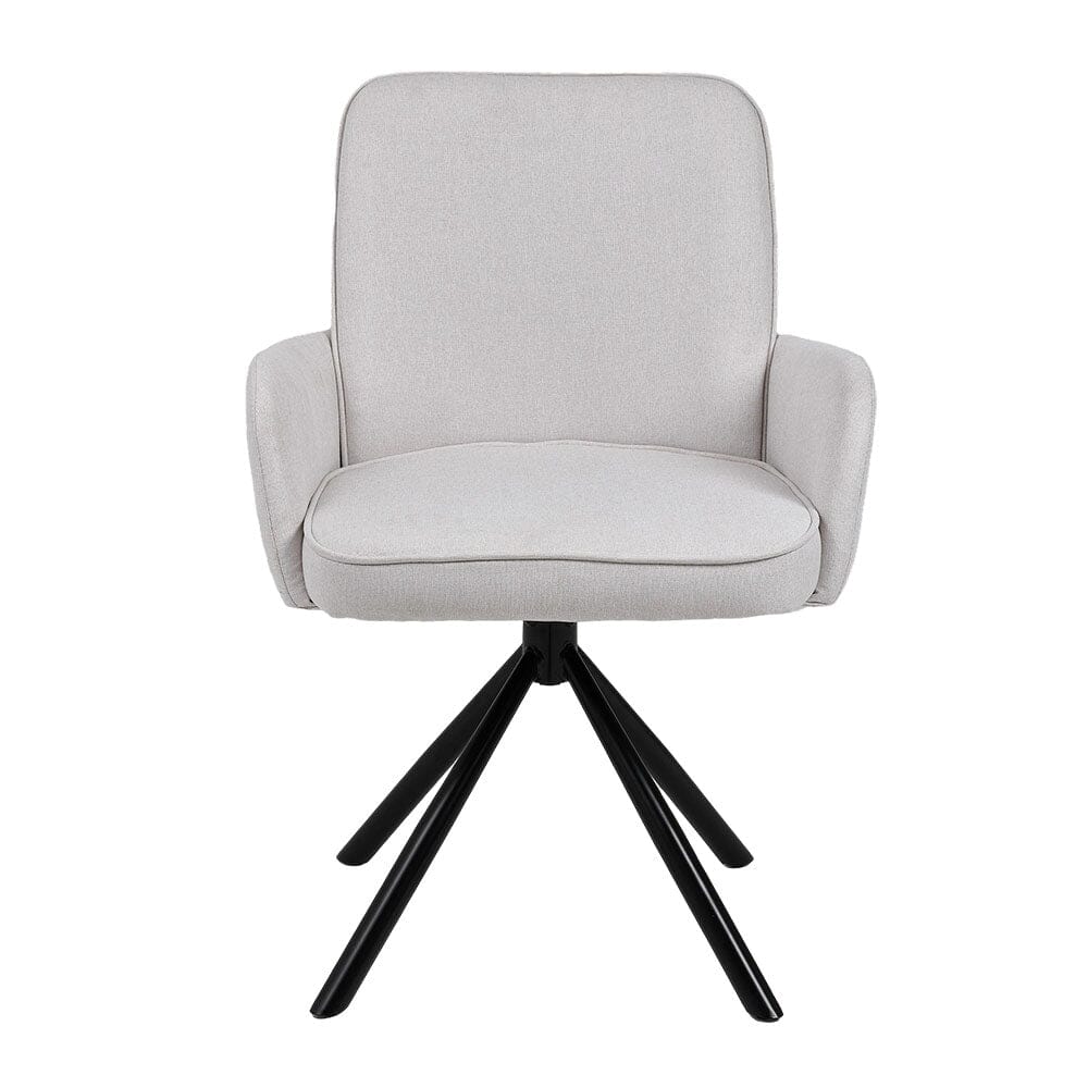 Scandinavian Style Swivel Accent Chair Linen Fabric Living and Home 