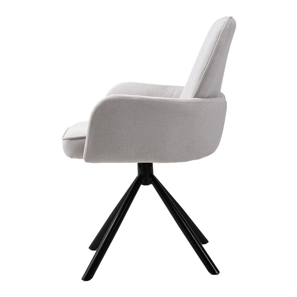 Scandinavian Style Swivel Accent Chair Linen Fabric Living and Home 