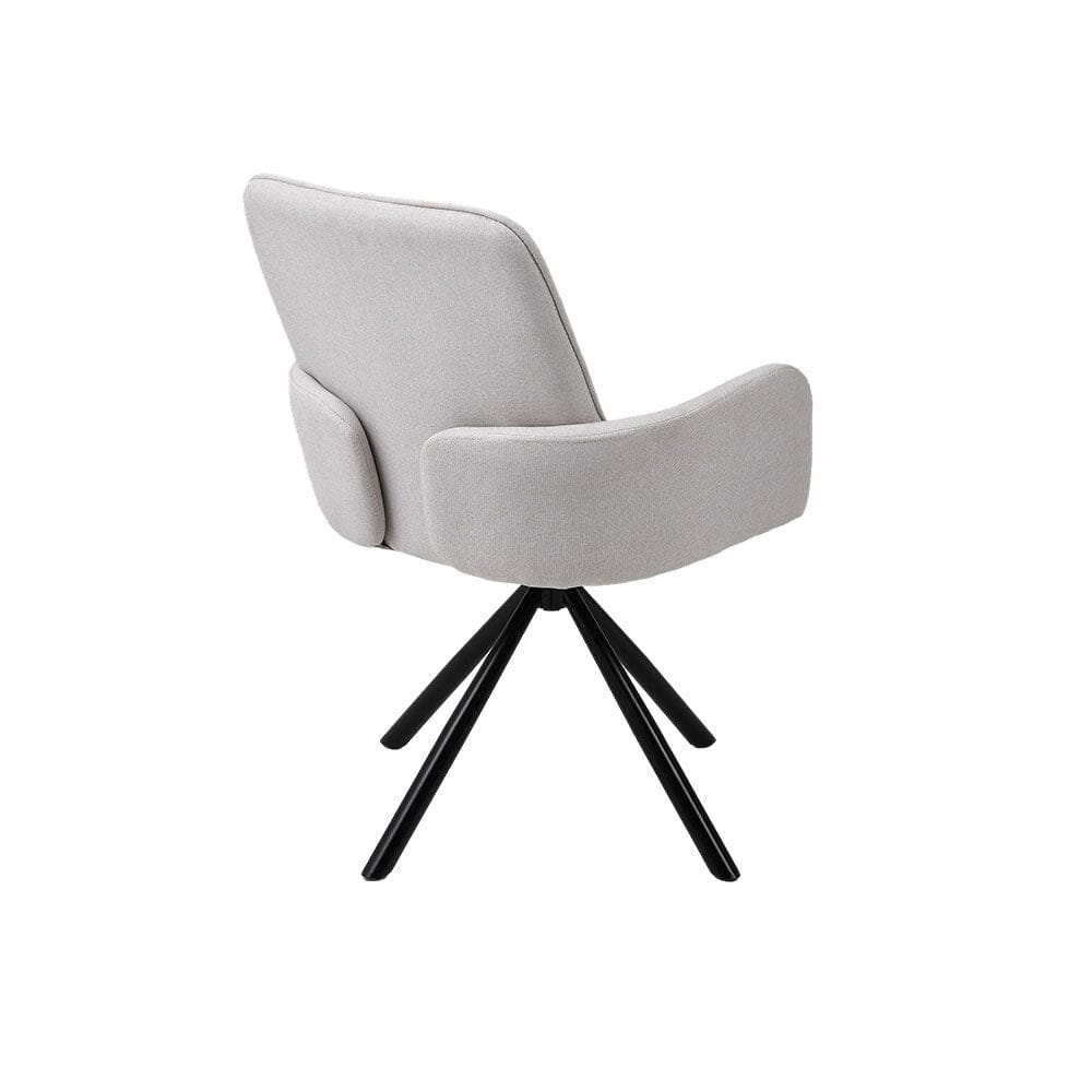 Scandinavian Style Swivel Accent Chair Linen Fabric Living and Home 