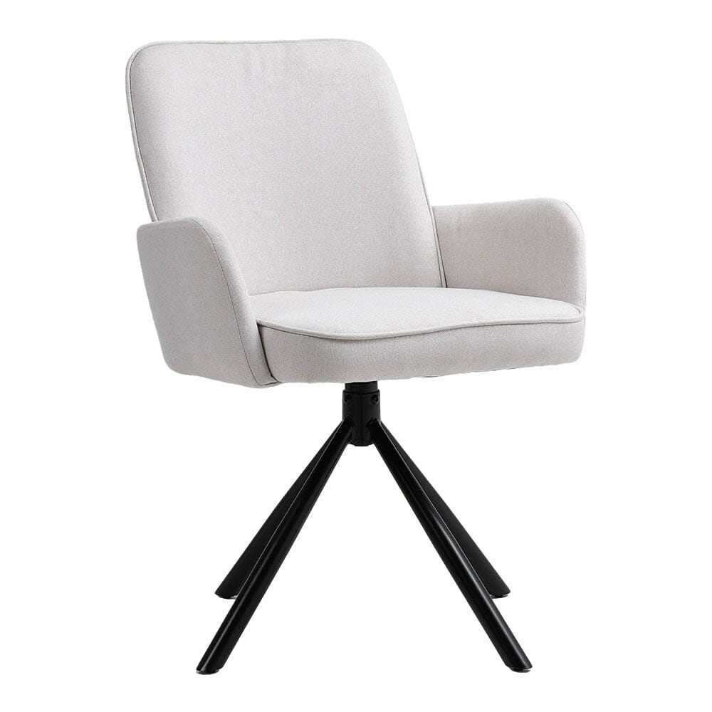 Scandinavian Style Swivel Accent Chair Linen Fabric Living and Home 