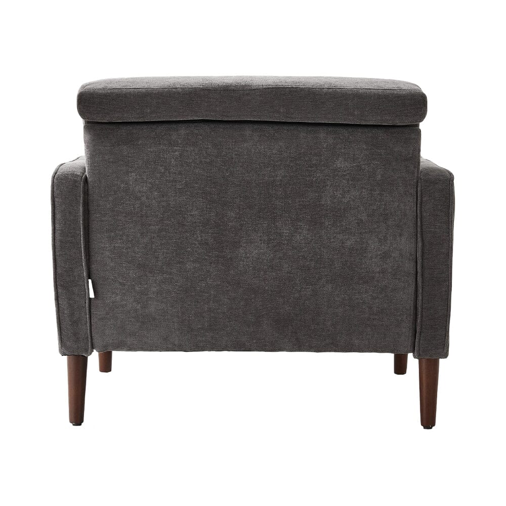 Accent Chair with 2 Cylindrical Pillows - Zippered Detachable Cushions Living and Home 