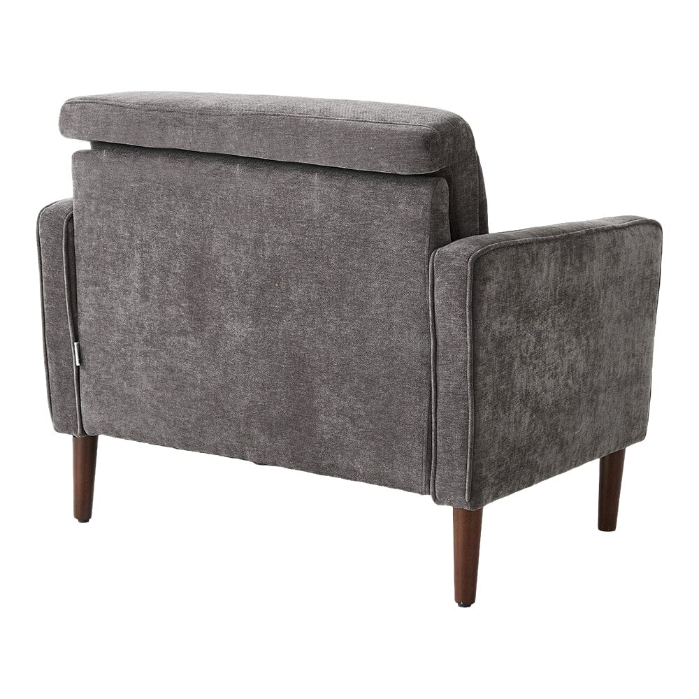 Accent Chair with 2 Cylindrical Pillows - Zippered Detachable Cushions Living and Home 