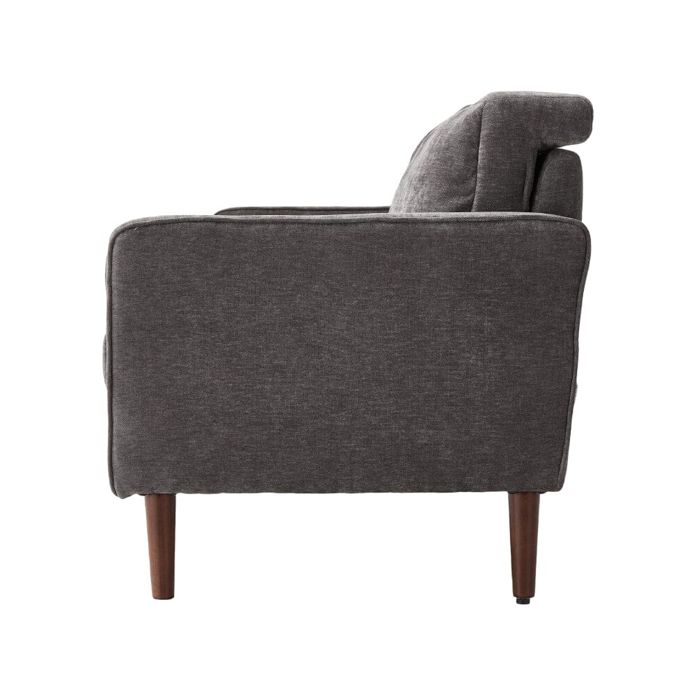 2 Seater Sofa with Cylindrical Pillows and Plush Cushions Living and Home 