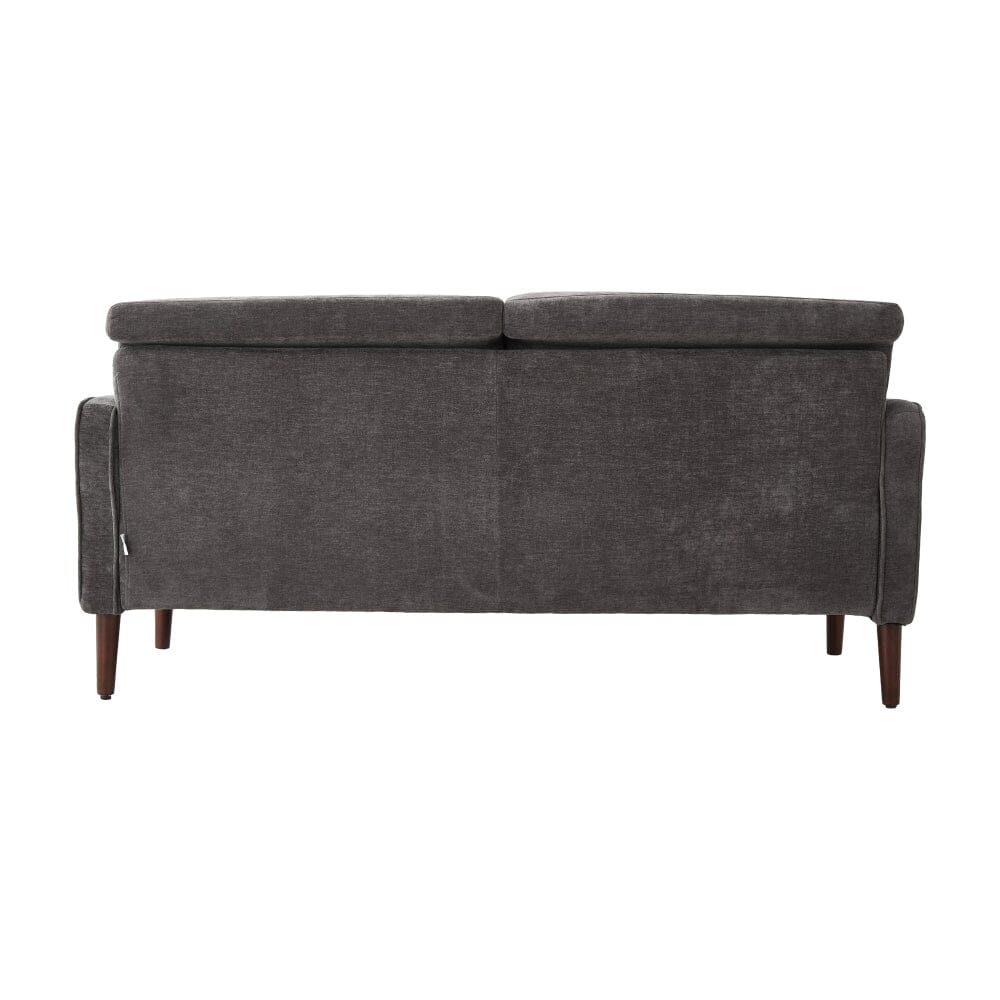 2 Seater Sofa with Cylindrical Pillows and Plush Cushions Living and Home 