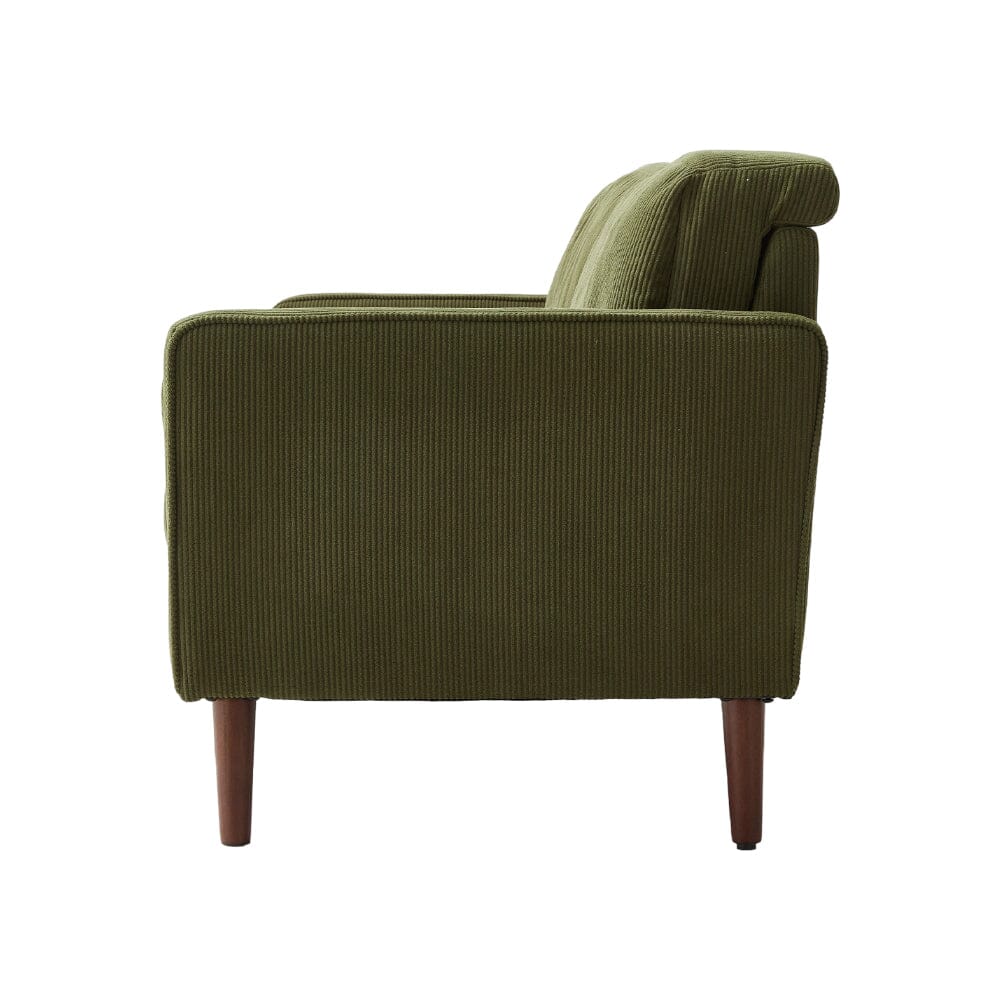 2 Seater Sofa with Cylindrical Pillows and Plush Cushions Living and Home 