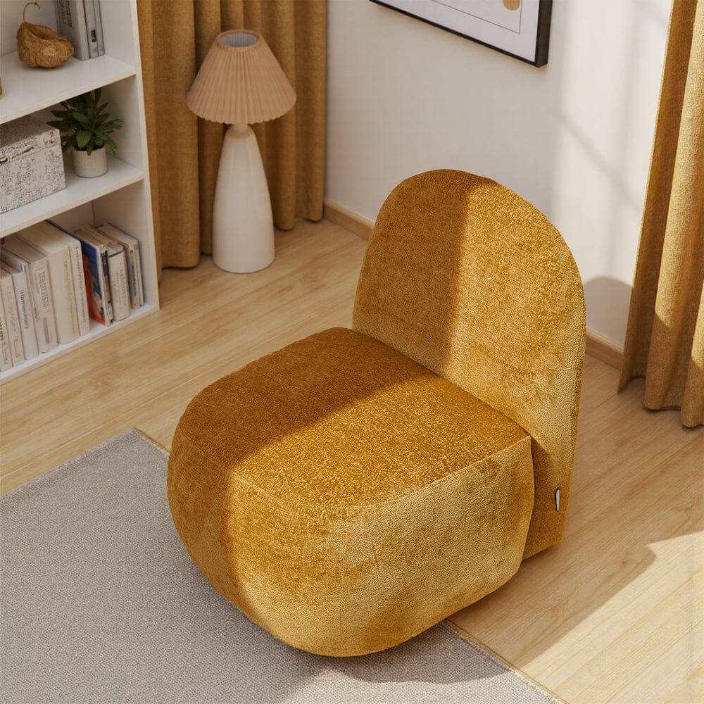 Organic Shape Accent Chair Chenille Fabric Living and Home 