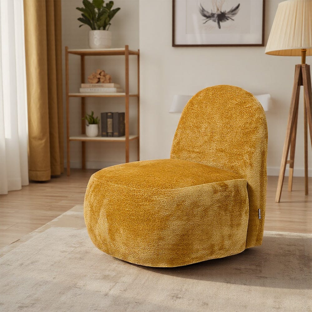 Organic Shape Accent Chair Chenille Fabric Living and Home 