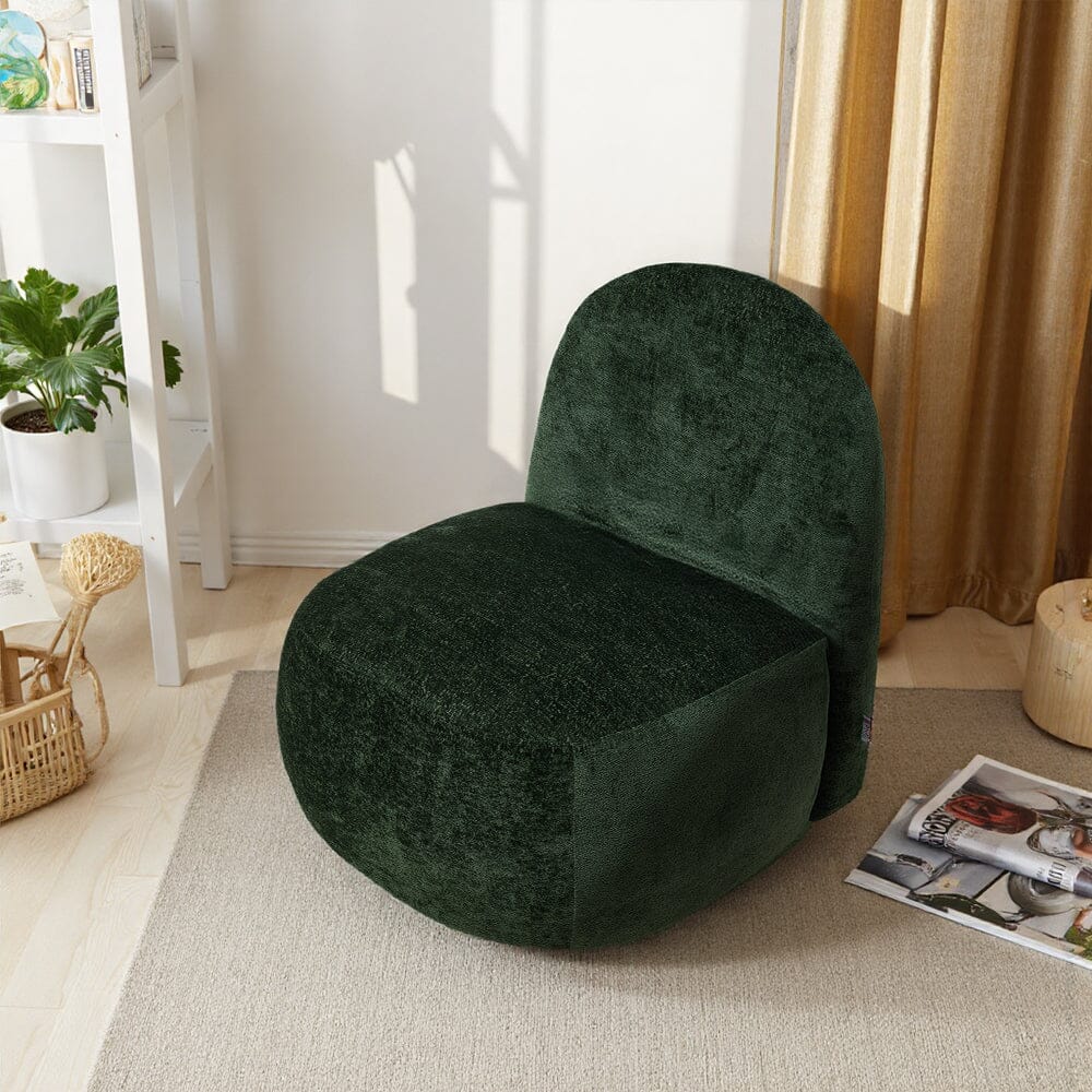 Organic Shape Accent Chair Chenille Fabric Living and Home 