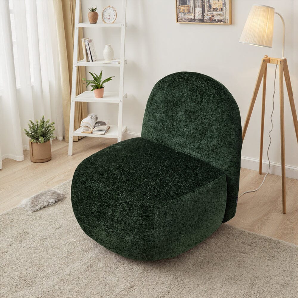 Organic Shape Accent Chair Chenille Fabric Living and Home 