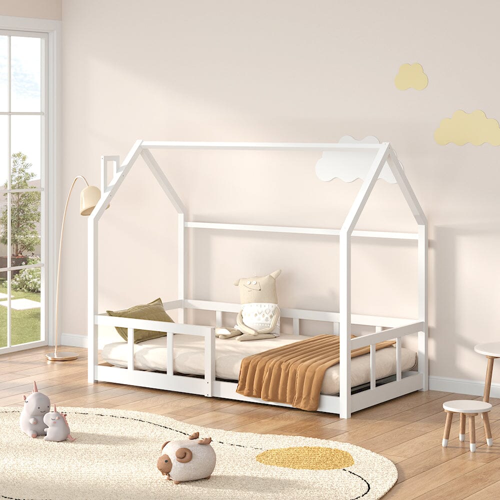 Wooden House Bed Frame Bed Frames Living and Home 