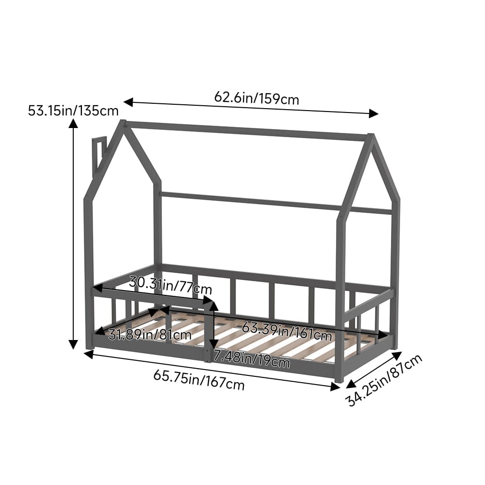 Wooden House Bed Frame Bed Frames Living and Home 
