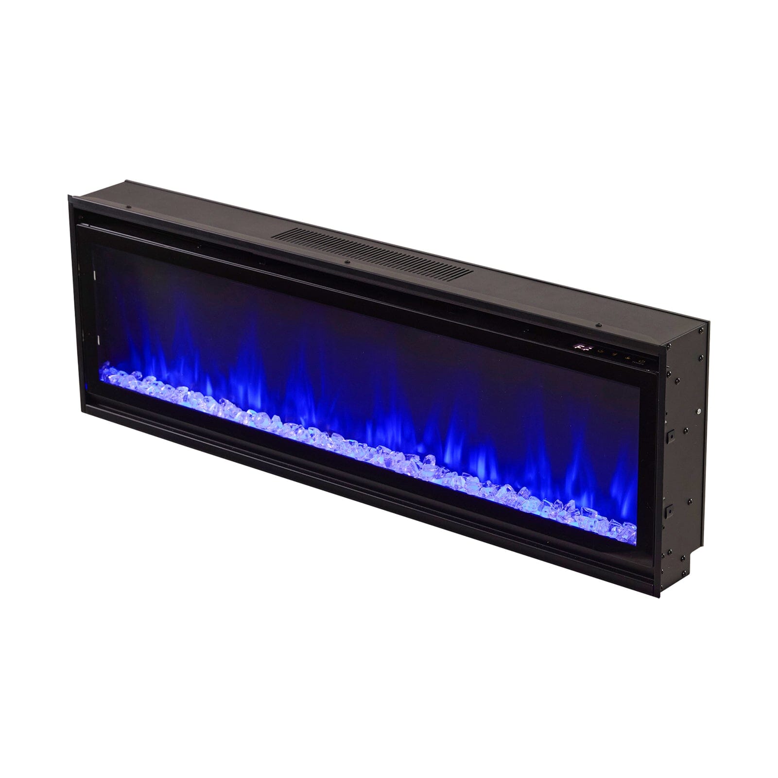 40/50/60inch Black Wall Mounted & Recessed Electric Fireplace with Adjustable Flame & Brightness Living and Home 