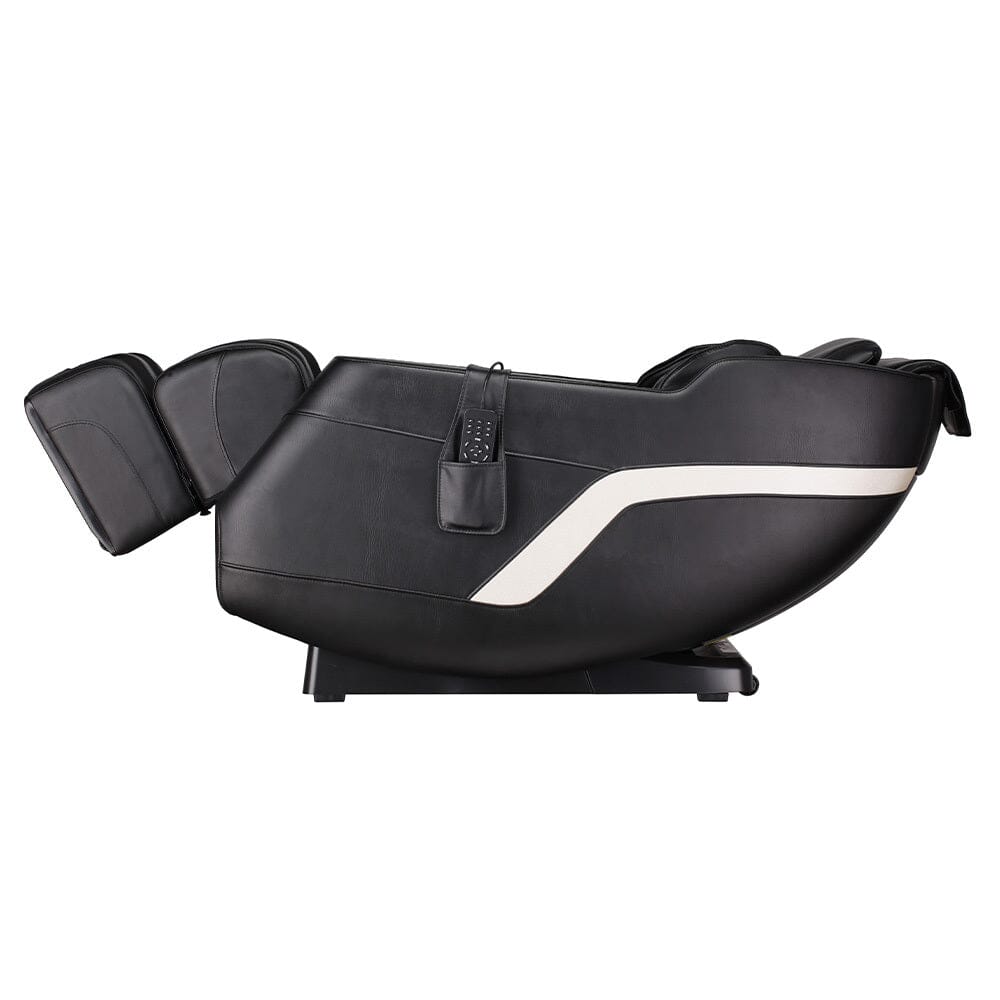 135.9cm D Real Relax Black Faux Leather Massage Chair with 6 Pre-Set Auto Modes Message Chairs Living and Home 