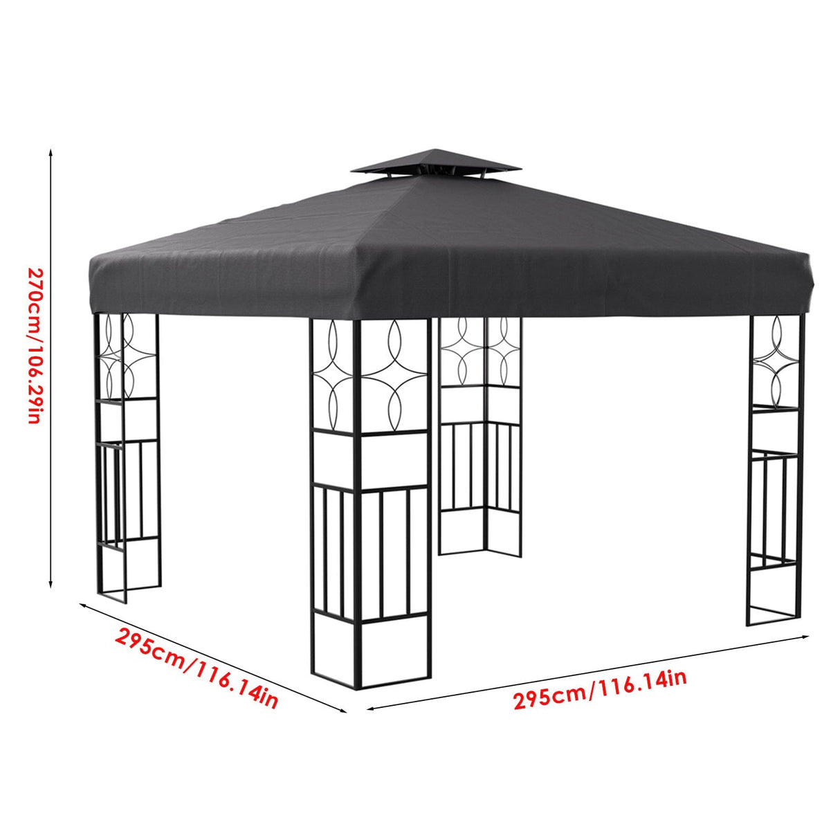 3x3m Steel Outdoor Pergola with Minimalist Design Living and Home 