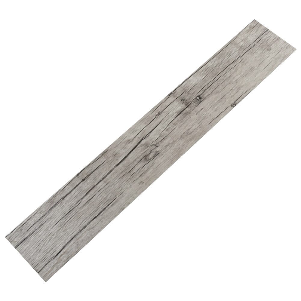 PVC Wooden Self-adhesive Laminate Flooring Planks for Home Decor Living and Home Oak Gray 