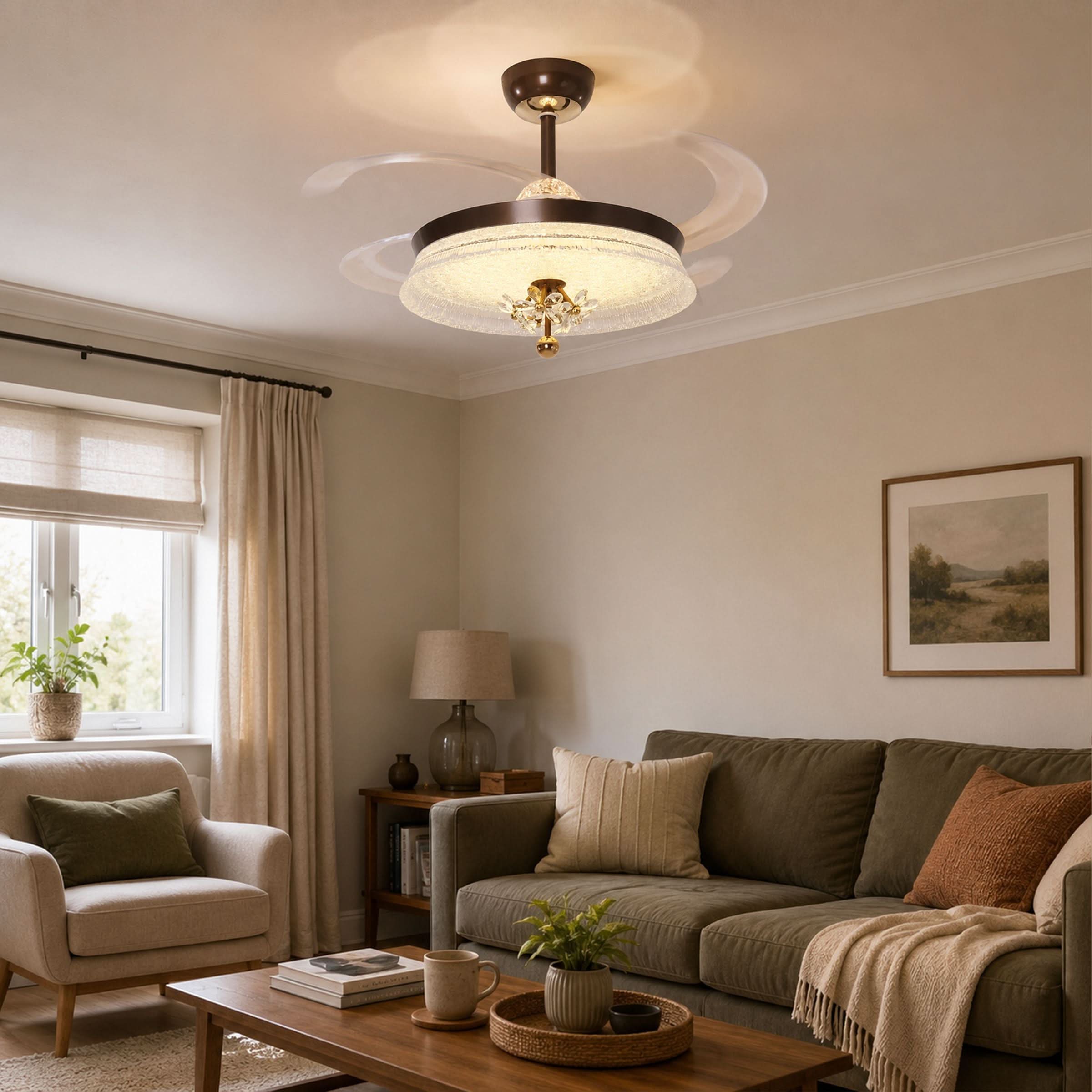 Lightsin 36 Inch Ceiling Fan with 6-Speed Remote and Reverse Motor Lightsin UK 