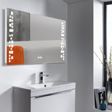 Modern Fog-Free LED Horizontal Bathroom Mirror, Surface Mount Living and Home 