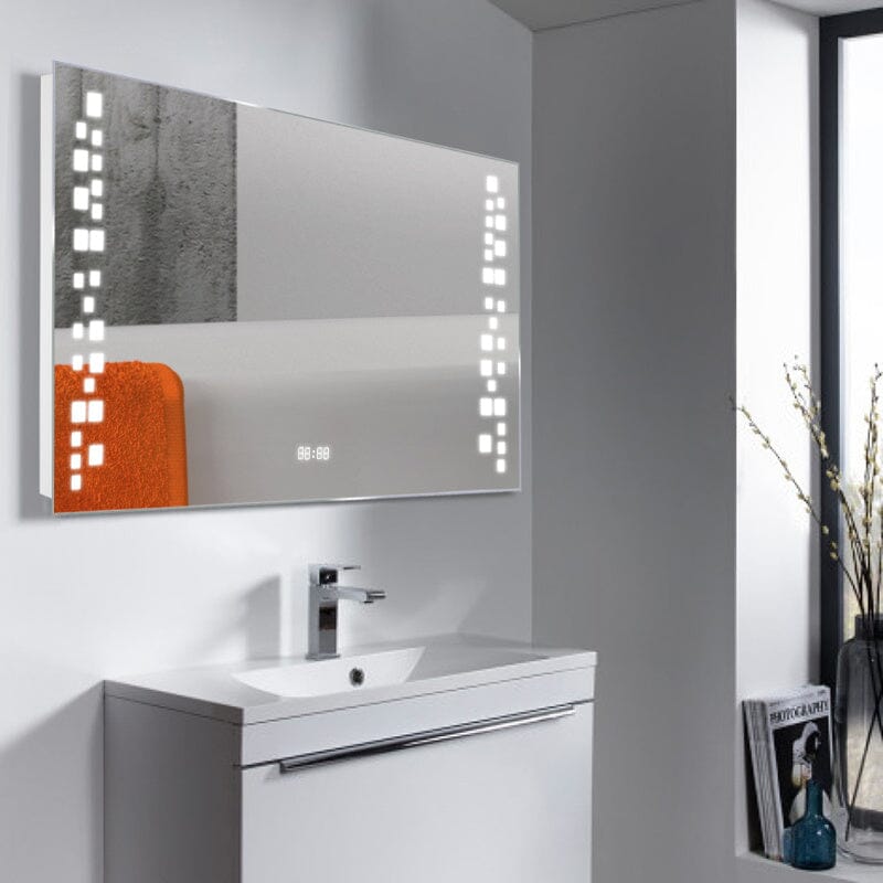 Modern Fog-Free LED Horizontal Bathroom Mirror, Surface Mount Living and Home 