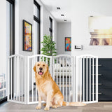 82cm H Foldable Freestanding Pet Gate 3/4 Panels Safety Fence Pet Gates Living and Home 4 Panels 