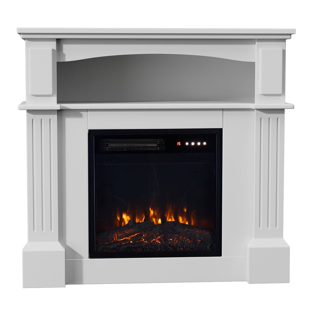 Wood Grain Fireplace Cabinet with 18inch Electric Fire | Touchscreen-enabled & remote-controlled Living and Home 