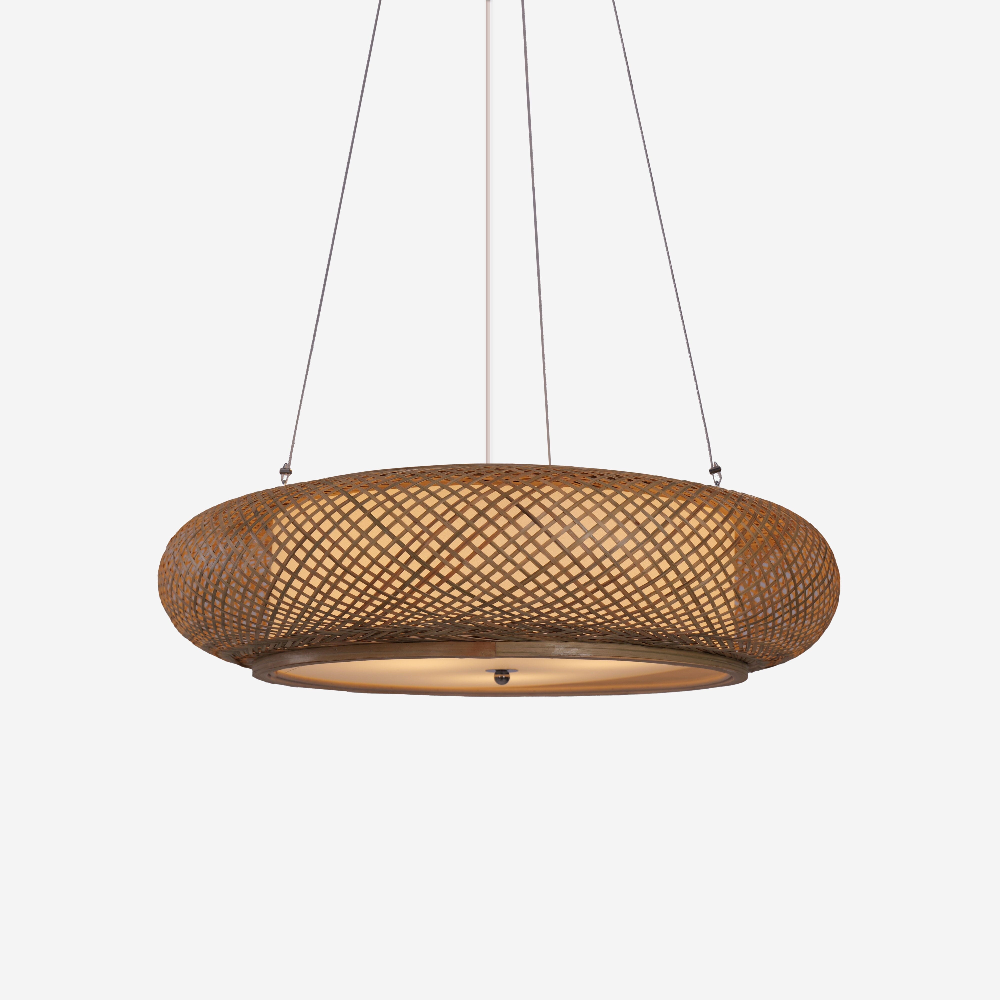 Lightsin Lutta-Handwoven Bamboo Pendant Light for Kitchen Island or Living Room Lightsin UK 