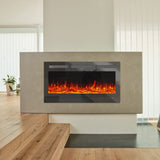 40 Inch Real Flame Wall-Mounted Electric Fireplace Wall Mounted Fireplaces Living and Home 