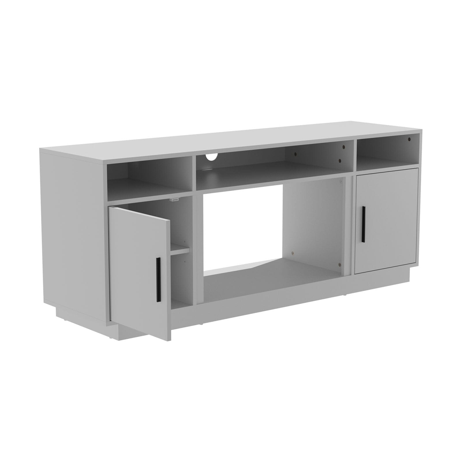 30Inch Electric Fireplace TV Stand | Large Media Cabinet with 24 Colour Options Living and Home 