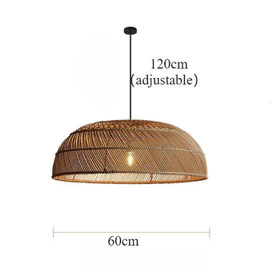 Lightsin Handcrafted Rattan LED Lid-Shaped Pendant Light Lightsin UK 