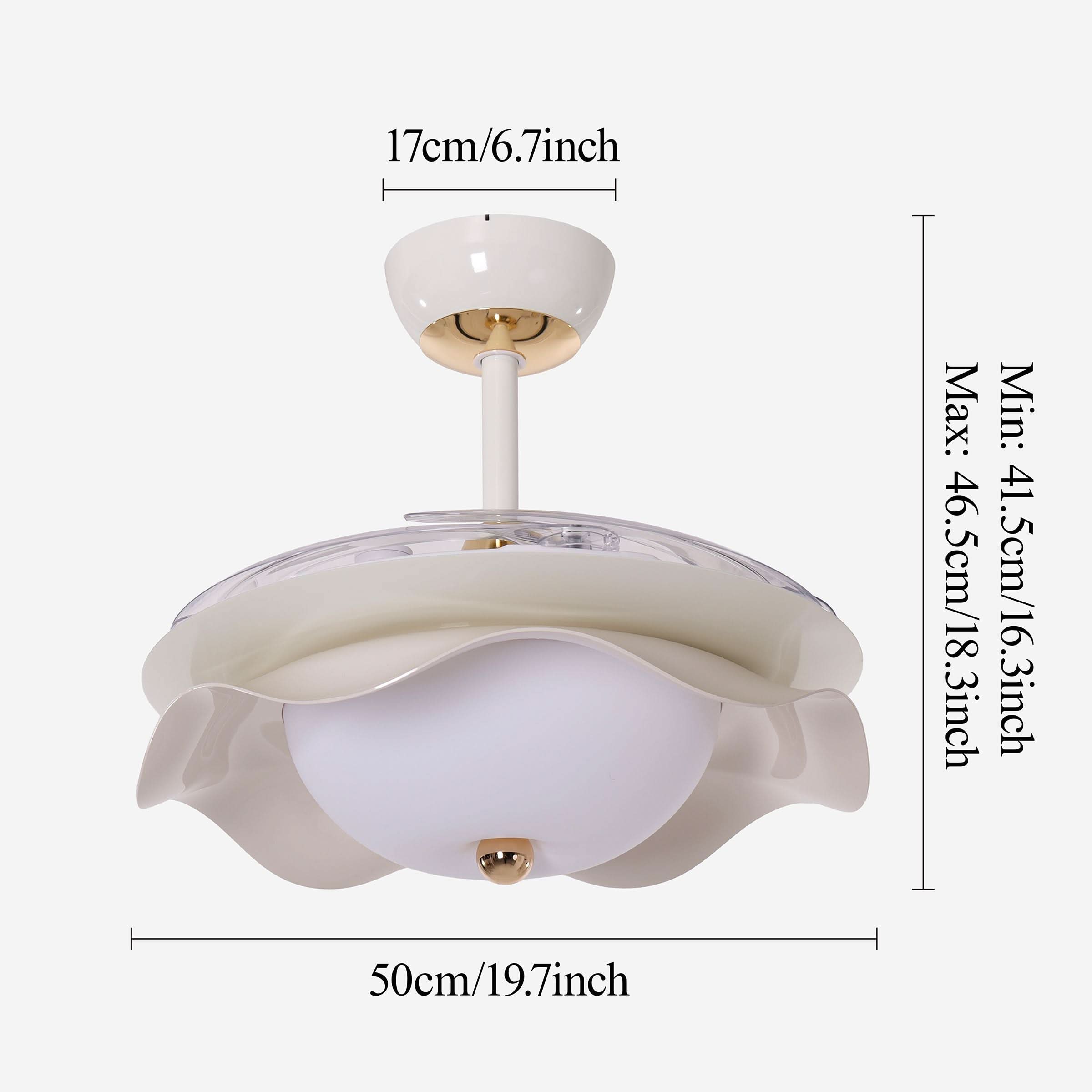 42 Inch Reversible LED Ceiling Fan Light with Remote Lightsin UK 