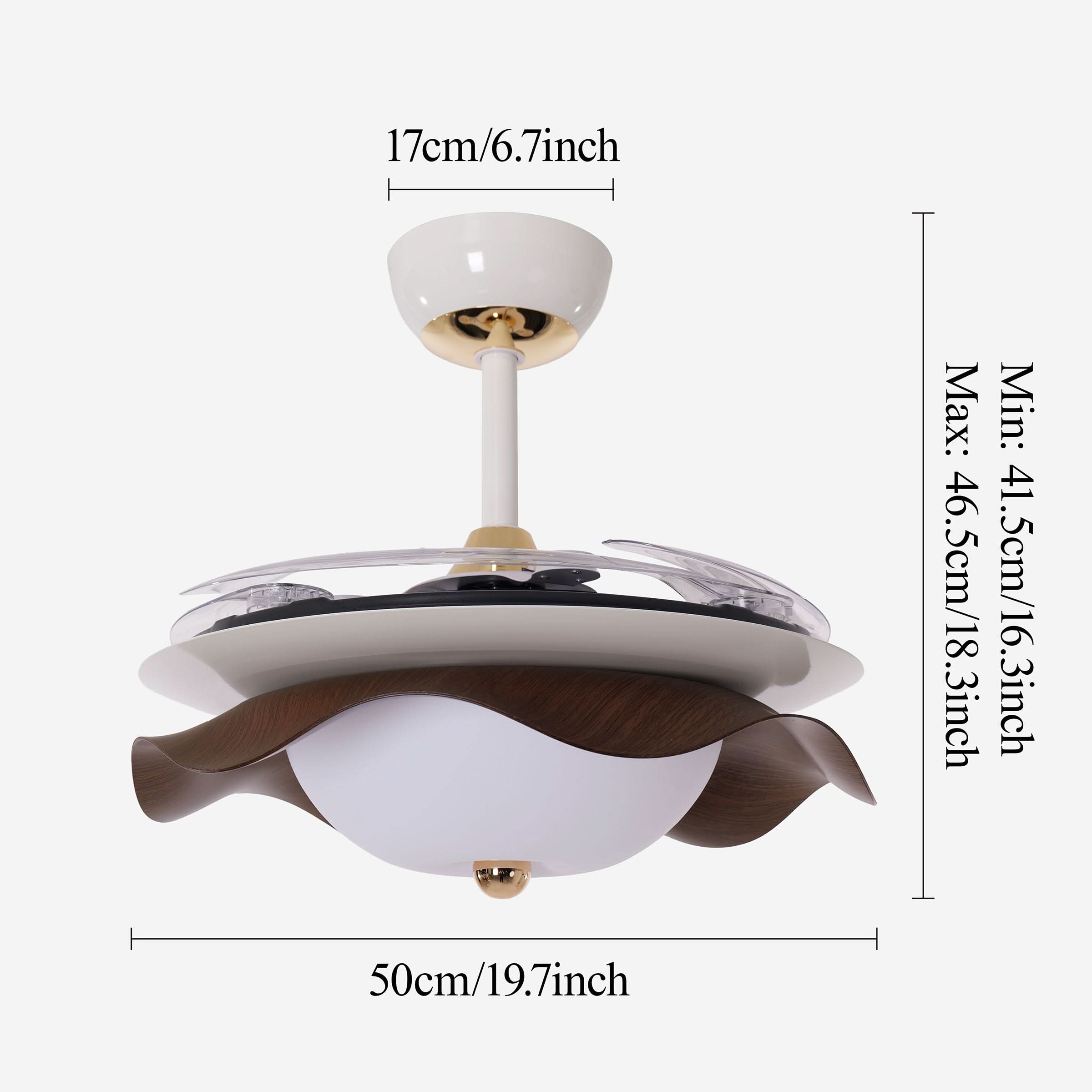 42 Inch Reversible LED Ceiling Fan Light with Remote Lightsin UK 