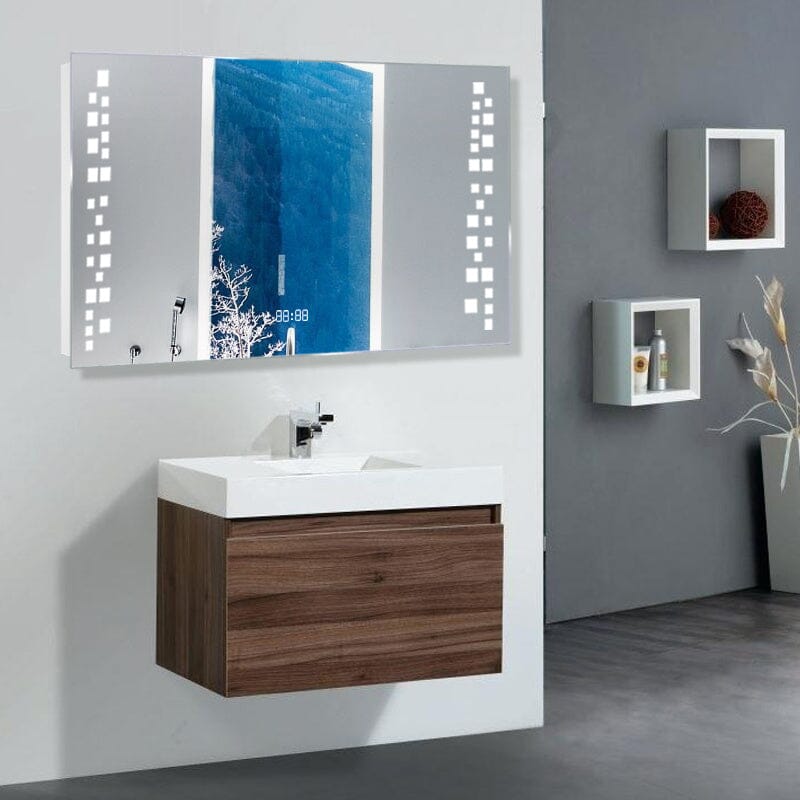 Modern Fog-Free LED Horizontal Bathroom Mirror, Surface Mount Living and Home 