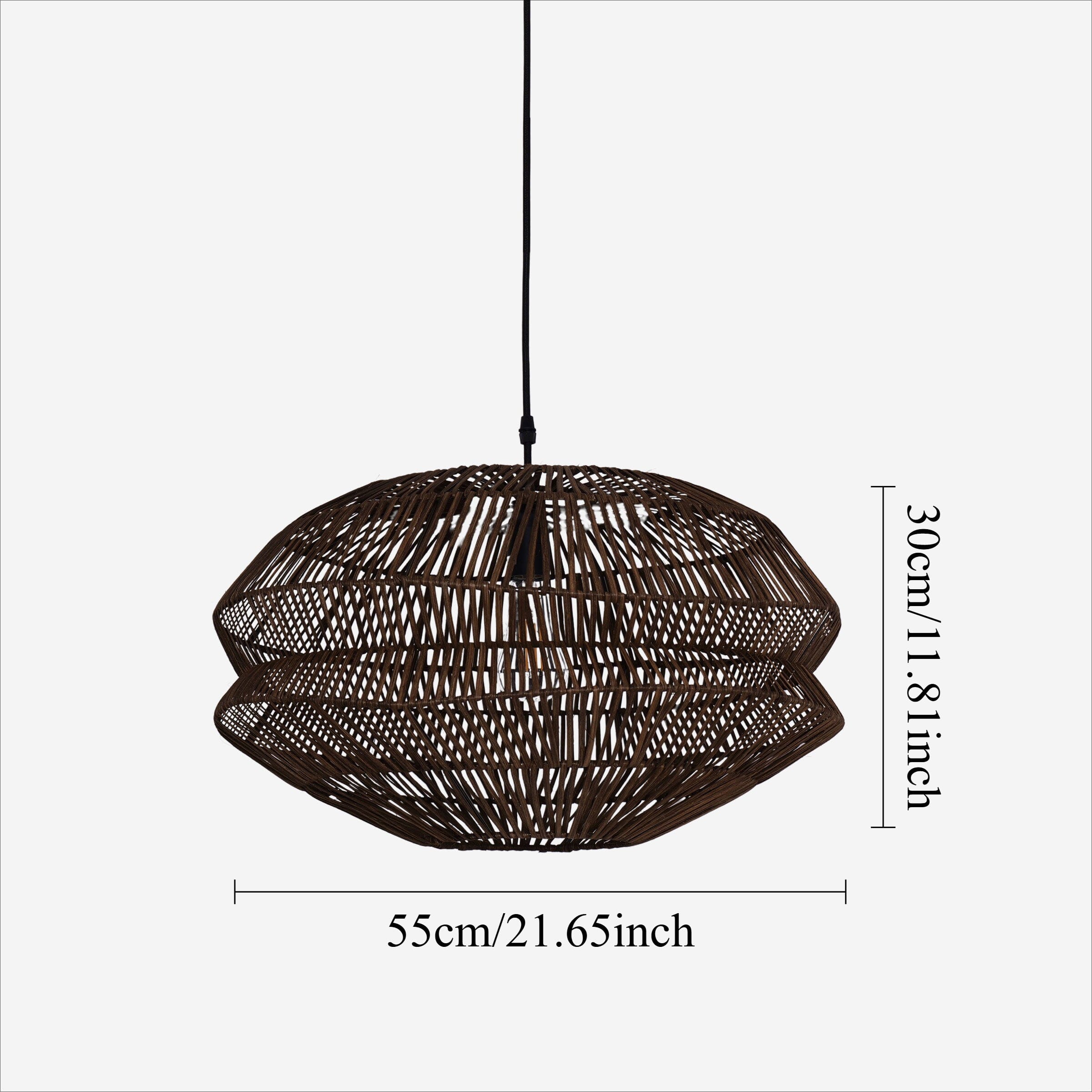 Lightsin Eco-Friendly Handwoven Rustic Farmhouse Rattan Pendant Light Lightsin UK 