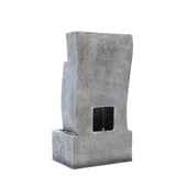 50CM H Slate Effect Modern Waterfall Ornament Garden Water Feature Cascading Tiered Water Fountains Living and Home 