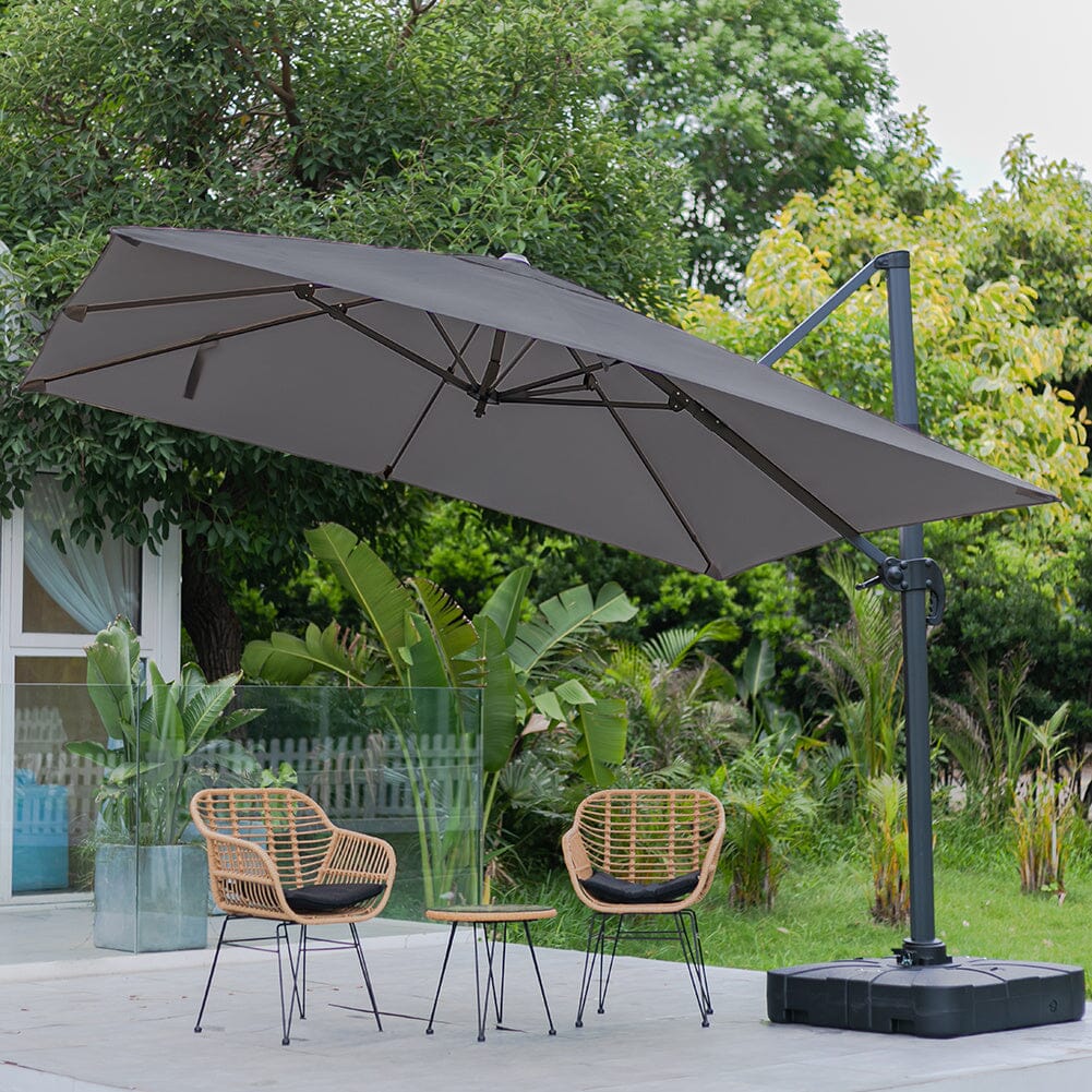 x m Square Cantilever Parasol Outdoor Hanging Umbrella for