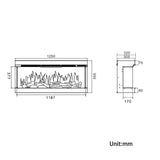 3-Sided Panoramic Smart Electric Fireplace with Customizable Flame & Heating Control Living and Home 