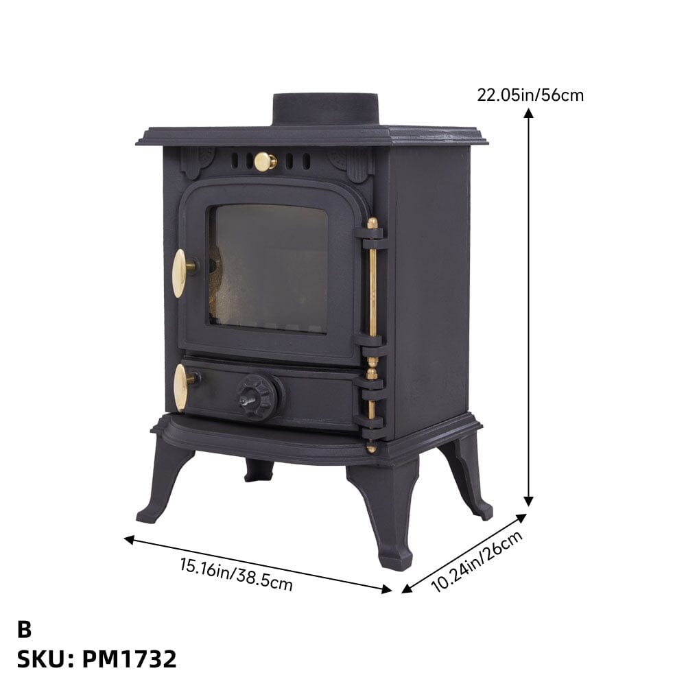 Victorian Cast Iron Fireplace – Vintage Wood Burning Fireplace with Insert & Surround Living and Home 