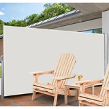 Retractable Single Side Awning - White Patio Awnings Living and Home 
