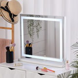 Contemporary Rectangle Vanity Mirror with LED Lights Living and Home 