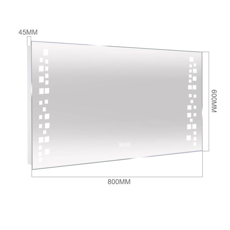 Modern Fog-Free LED Horizontal Bathroom Mirror, Surface Mount Living and Home 