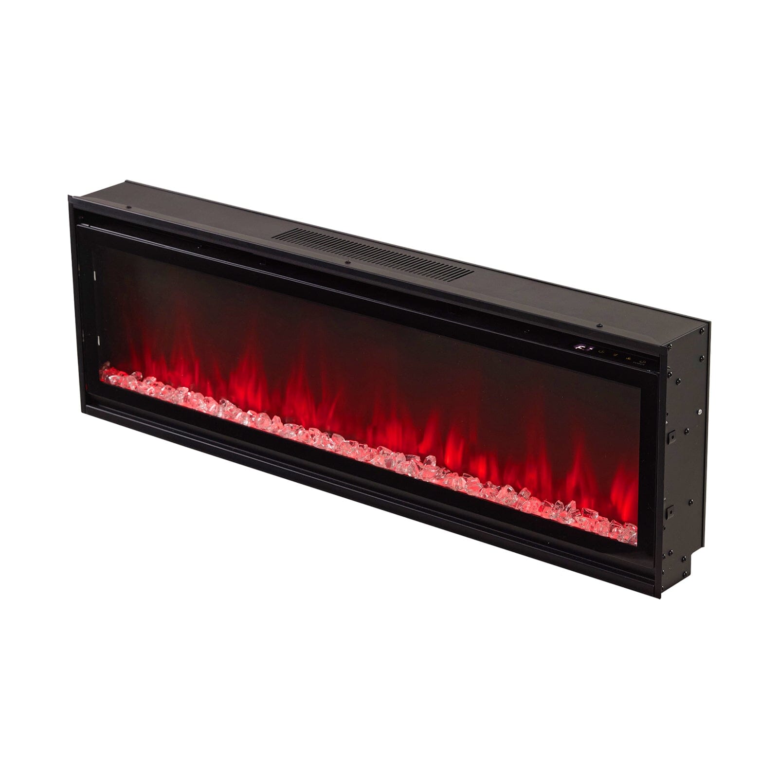 40/50/60inch Black Wall Mounted & Recessed Electric Fireplace with Adjustable Flame & Brightness Living and Home 