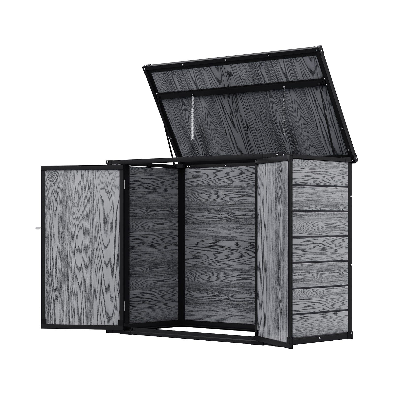 4x2ft Plastic Waterproof Grey Garden Tool Bicycle Storage Shed Living and Home 