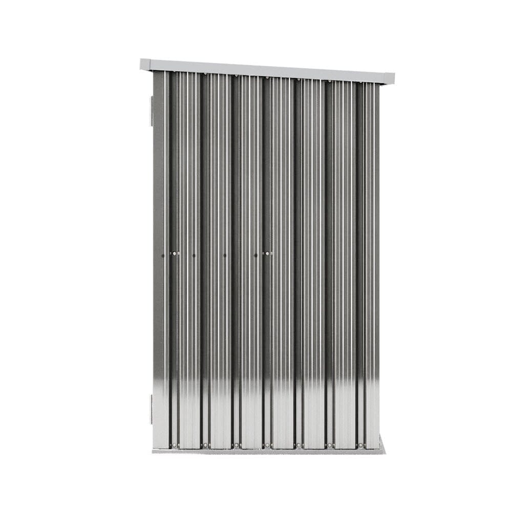 5.5x3FT Grey Slanted Roof Garden Shed with Double Doors Living and Home 