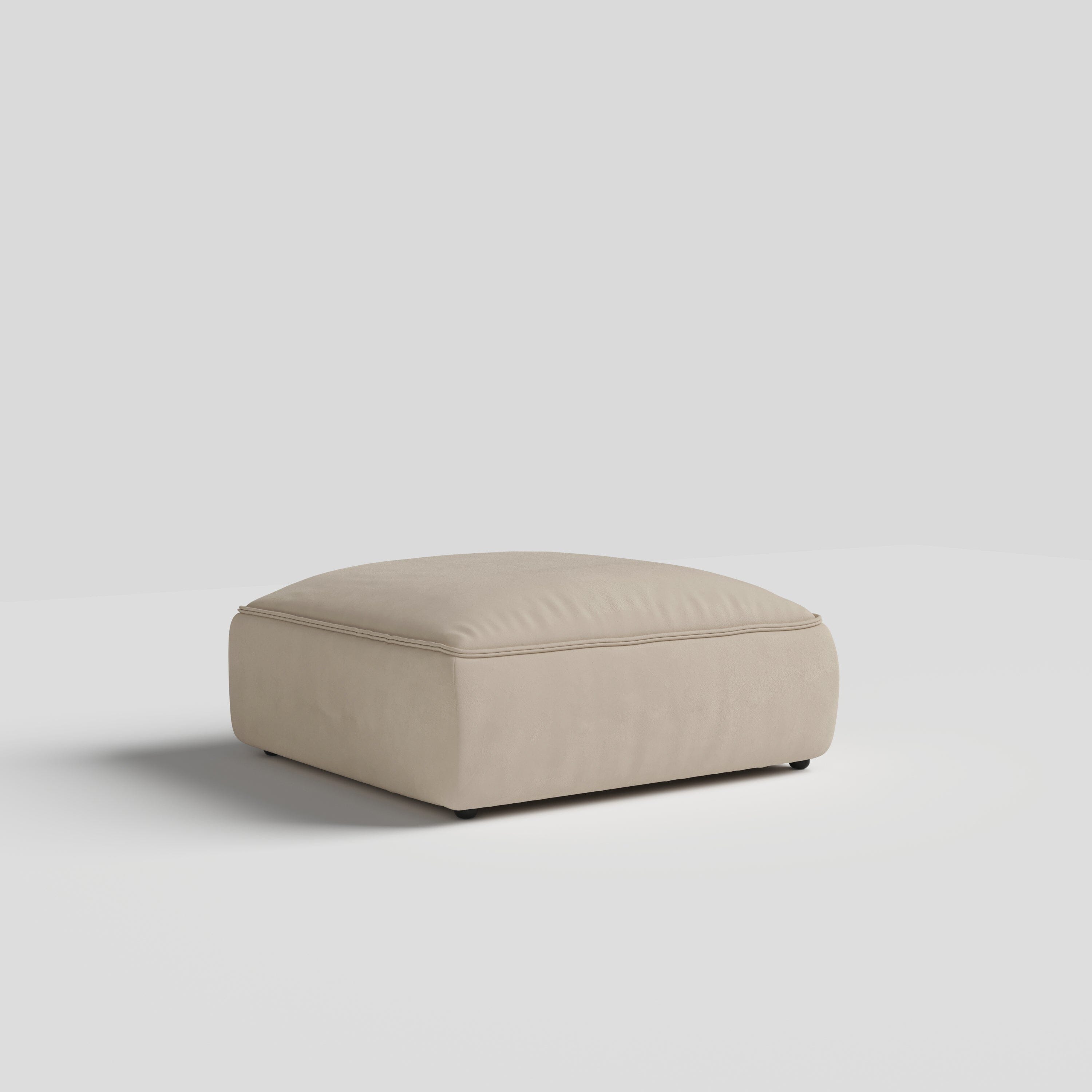Cottonfy Cat-Scratch Resistant Fabric Elephant Ears Style Corner Sofa Cottonfy UK Footrest Khaki 