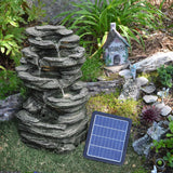 Winding Rockery Water Feature Self-Containing Feature Outdoor Fountain Fountains Living and Home 