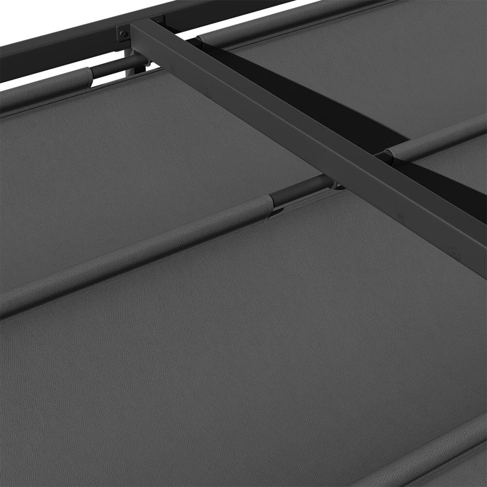3x2.8x2.3m Dark Grey Pergola with Single-Sided Hollow Fence Living and Home 