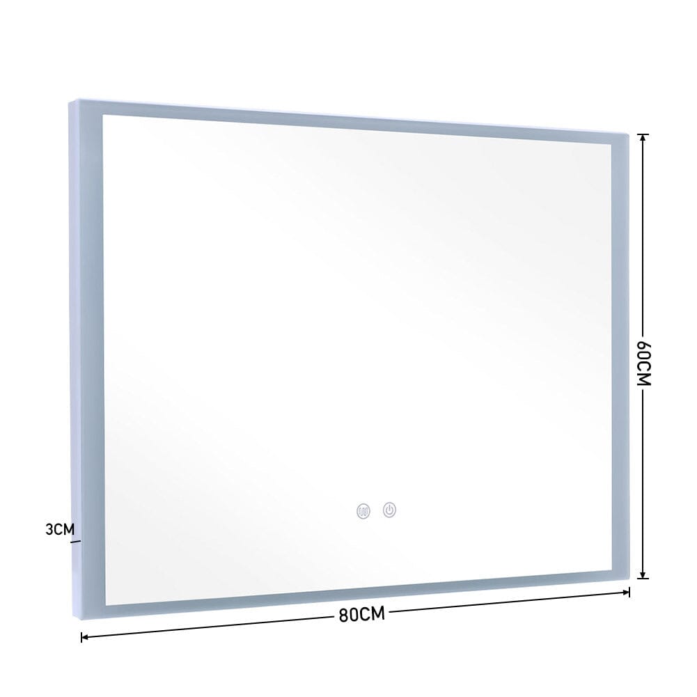 Frameless Anti-Fog Dimmable LED Wall Mirror Living and Home 