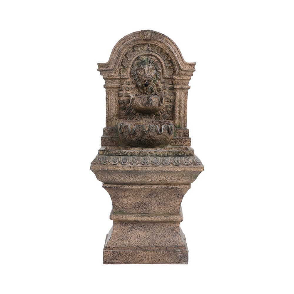 Outdoor Fountain Solar-Powered Water Rockery Decor Living and Home 