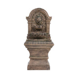 Outdoor Fountain Solar-Powered Water Rockery Decor Living and Home 