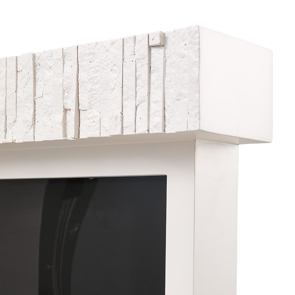 47/59 Inch Wall Mounted Electric Fireplace with Faux Stone Mantel, WiFi, Remote & LED Flames Living and Home 