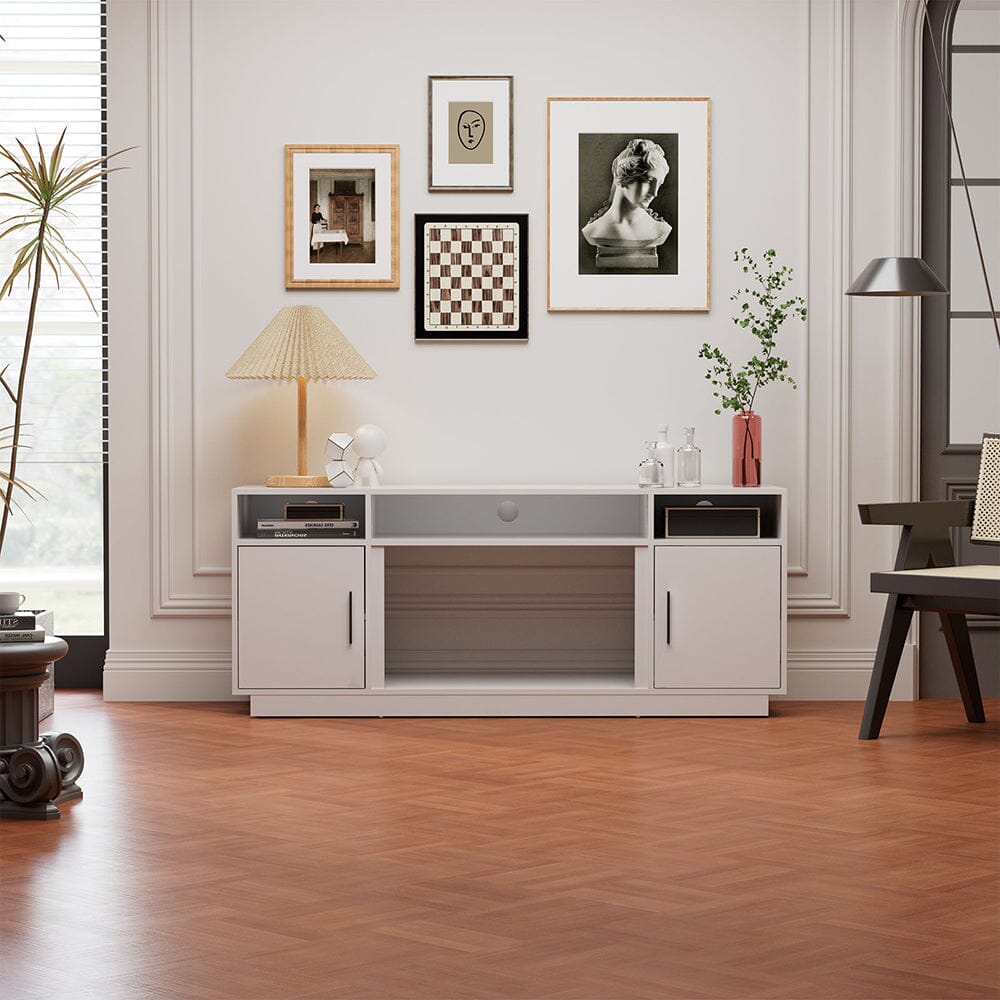30Inch Electric Fireplace TV Stand | Large Media Cabinet with 24 Colour Options Living and Home 
